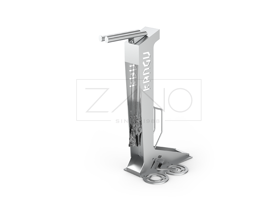 Stanica za popravak bicikala s ugrađenim stalkom za bicikle