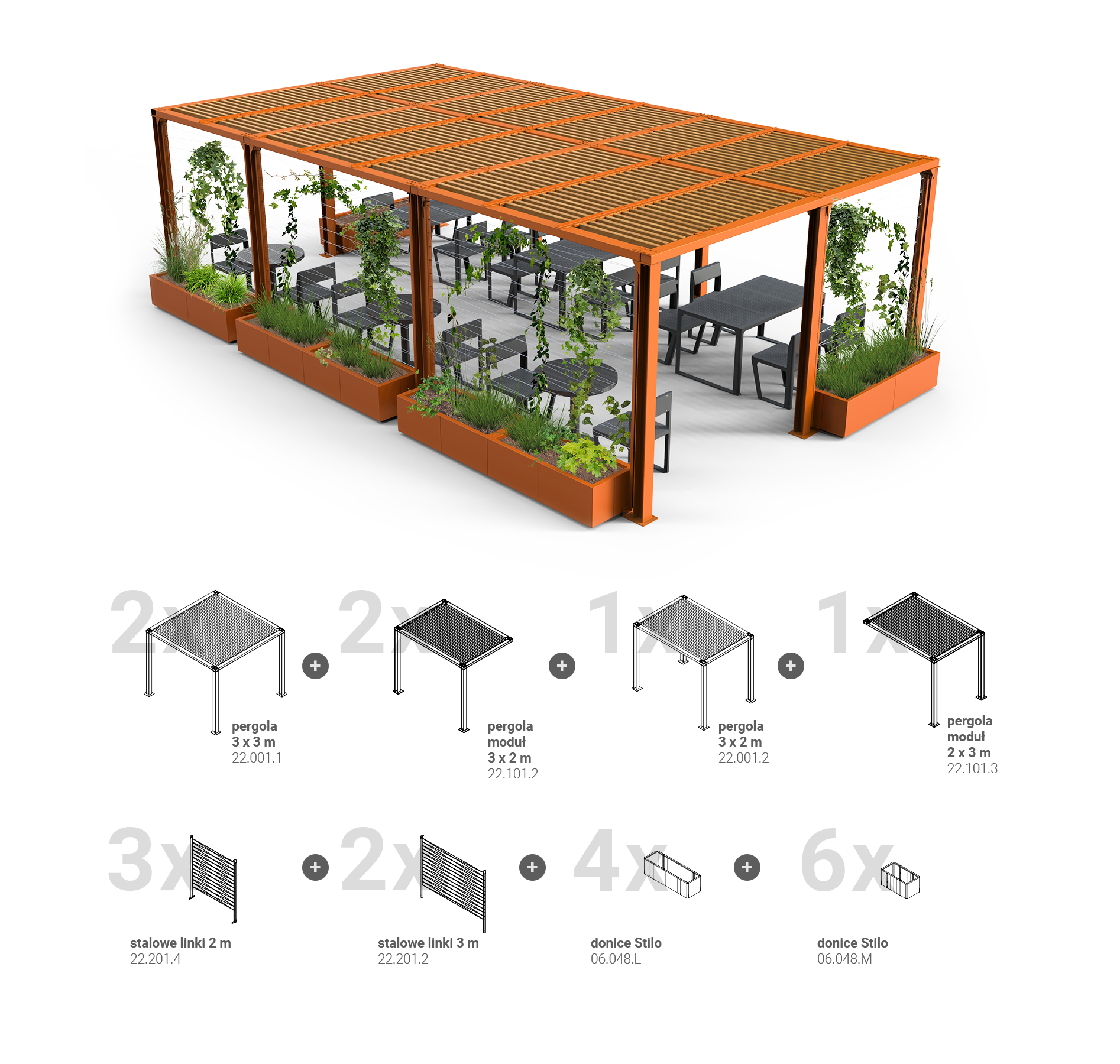 Pergola za ulični namje&scaron;taj
