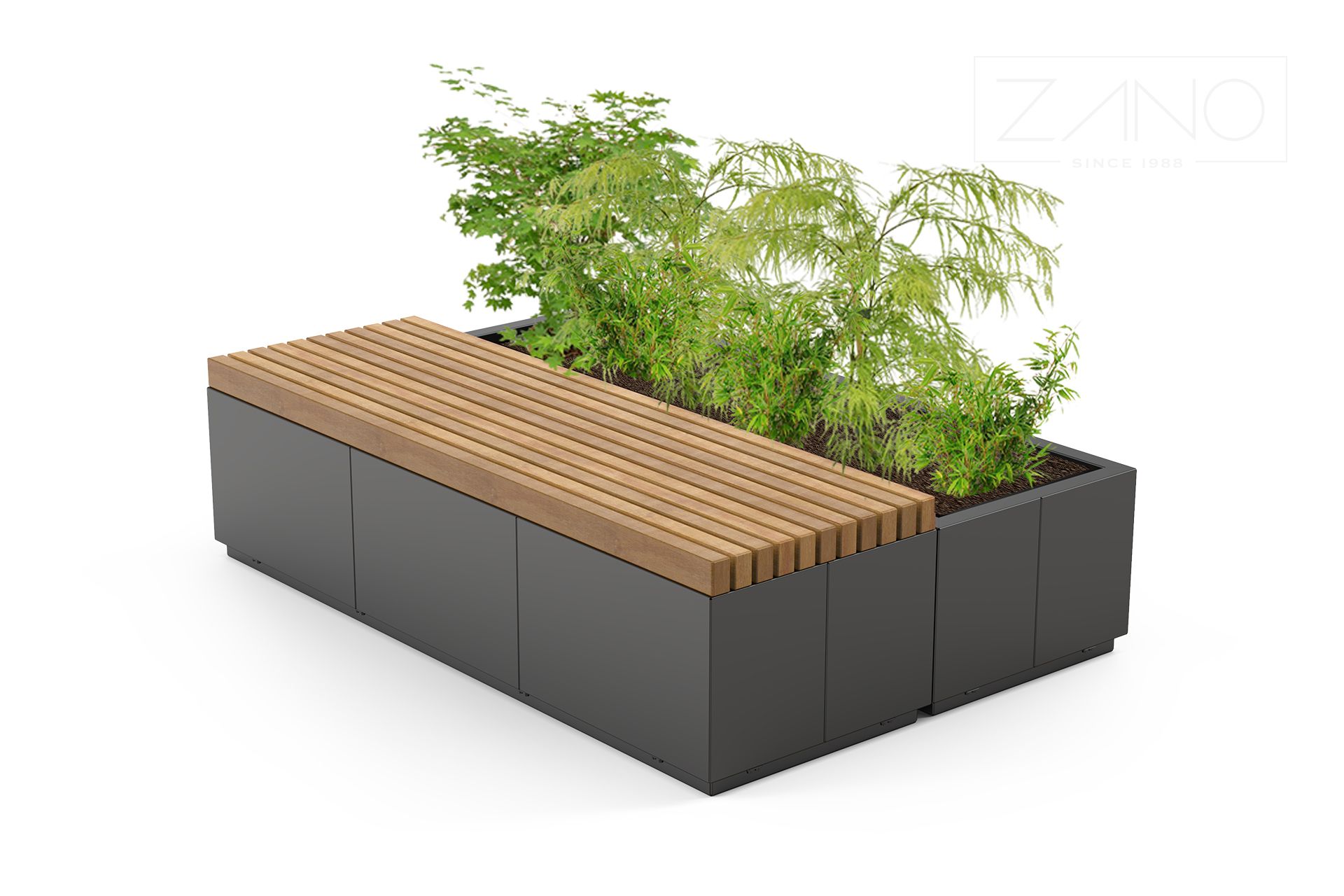 Quadro klupa 02-476 plus saksija za cvijeće 02-076 veličine L