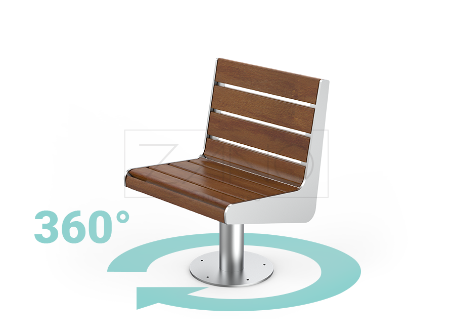 Mekana okretna stolica od nehrđajućeg čelika 02.612