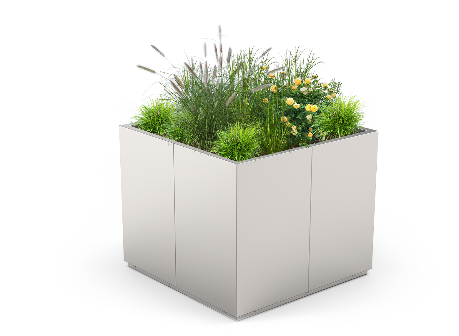 Quadro 02.176.XL saksija za cvijeće od nehrđajućeg čelika