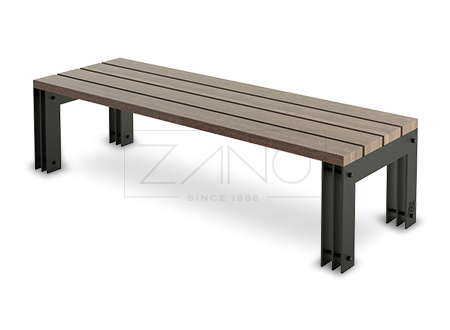 čelične gradske klupe bez naslona