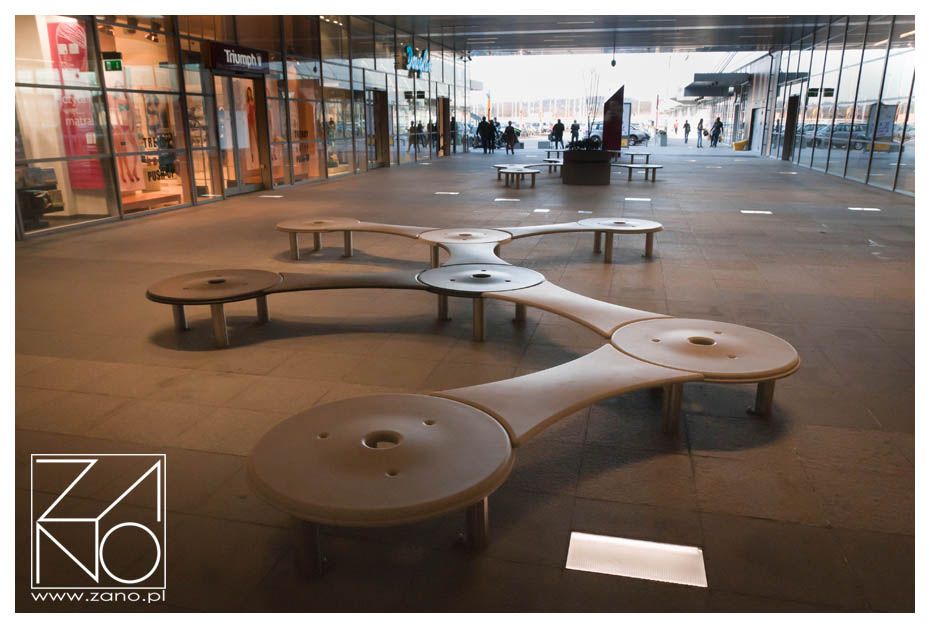 modularna klupa od nehrđajućeg čelika