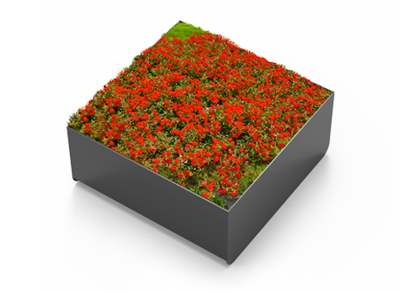 Cvjetna posuda Orbit marke ZANO izrađena je od crnog čelika.