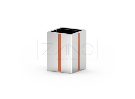 Urbana žardinjera od nehrđajućeg čelika s drvenim elementima