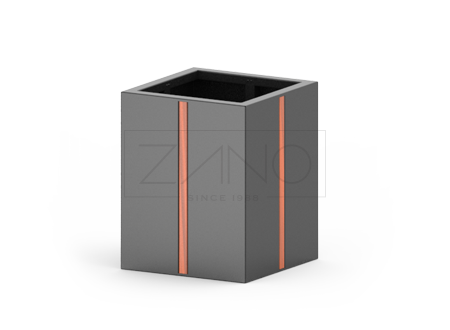 Urbana saksija za cvijeće od crnog čelika s drvenim elementima