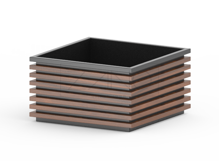 Block 06.042.XL crna čelična saksija za cvijeće