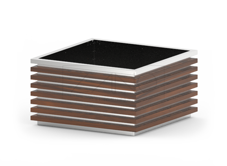 Blok 06.042.XL saksija za cvijeće od nehrđajućeg čelika