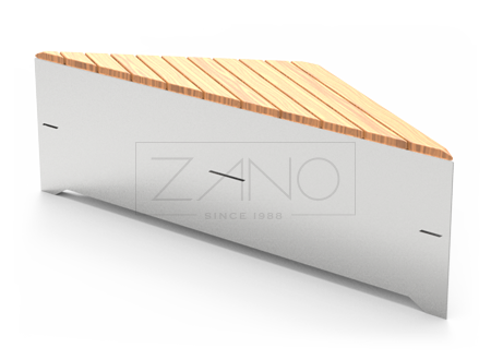 Moderna gradska klupa od nehrđajućeg čelika