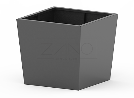 Crna čelična saksija za cvijeće Tulip, veličina XL