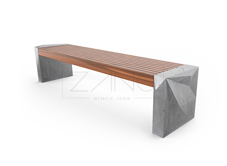 Betonska klupa za park, bez naslona