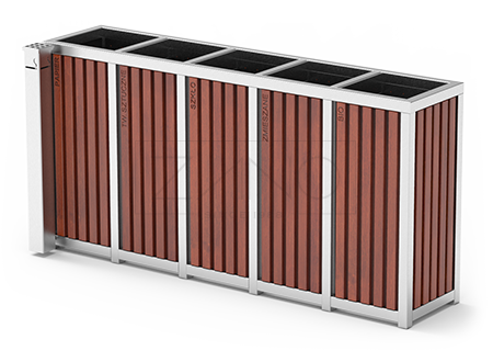 Kanta za recikliranje od nehrđajućeg čelika s pepeljarom