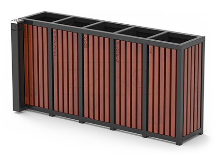 Kanta za recikliranje od obojenog čelika s pepeljarom