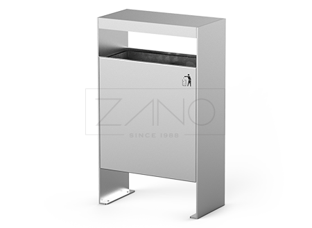 Jednostavna &scaron;iroka gradska kanta za smeće od nehrđajućeg čelika