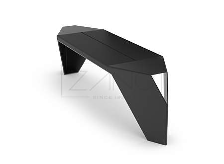 IVO klupa bez naslona izrađena od crnog čelika i obojenog drva