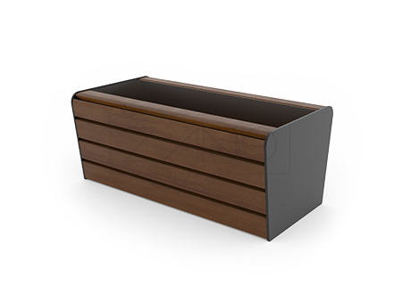 Izdužena žardinjera za drvo ili cvijeće, savr&scaron;ena za galeriju, kolodvor, zračnu luku ili tržnicu.