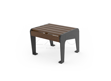 Mekano crno čelično gradsko sjedalo bez naslona