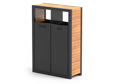 Pavo je dvokomorna kanta za recikliranje od ugljičnog čelika