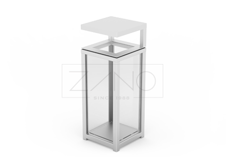 Kanta za smeće s krovom. Prozirni zidovi.