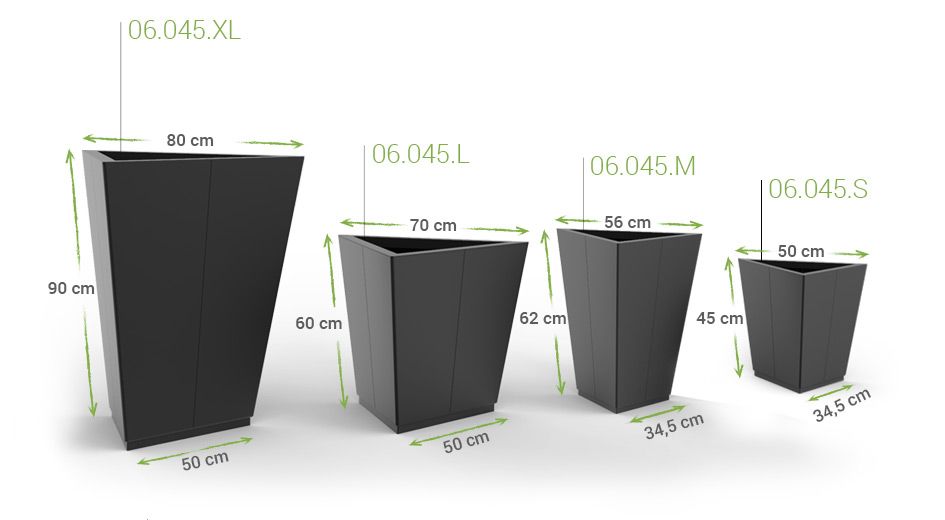 Urbane žardinjere izrađene od ugljičnog i nehrđajućeg čelika