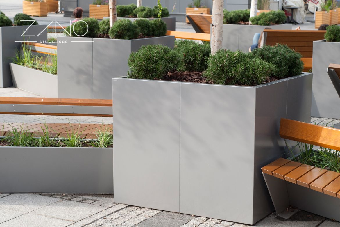 Agawa saksija za cvijeće obojena u 9007 RAL boju