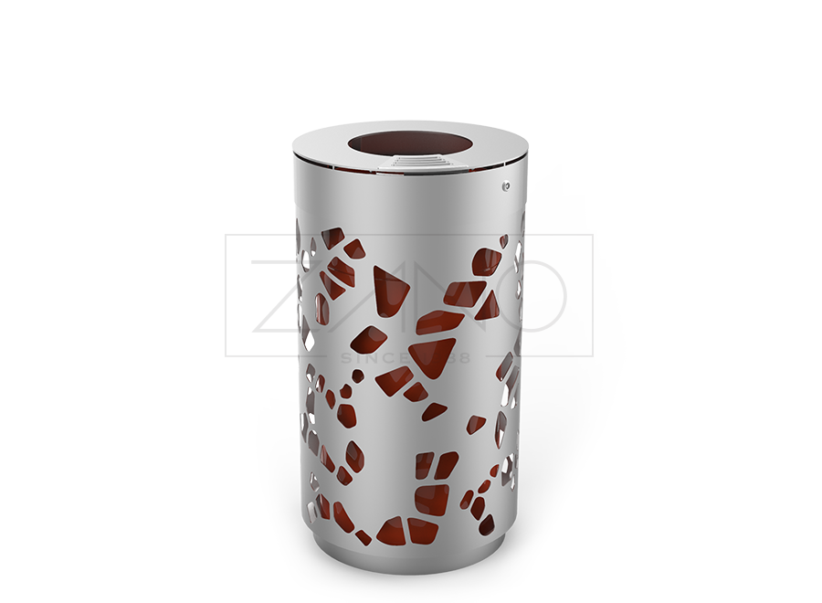 Čelična kanta za otpad s ugrađenom pepeljarom