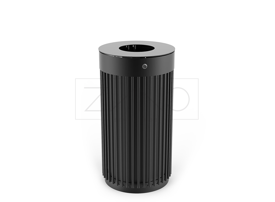 crna čelična kanta za smeće