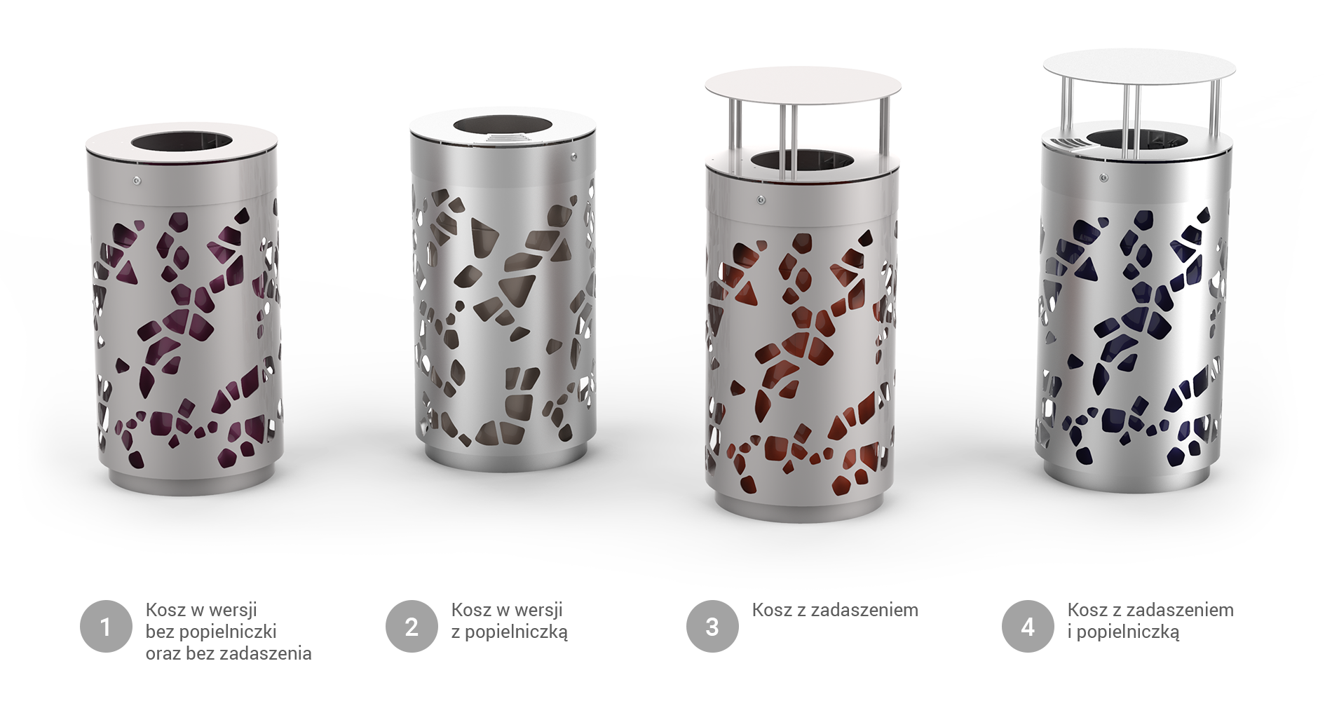 Birajte između četiri modela: s pepeljarom, bez pepeljare, s nadstre&scaron;nicom, s nadstre&scaron;nicom i pepeljarom.