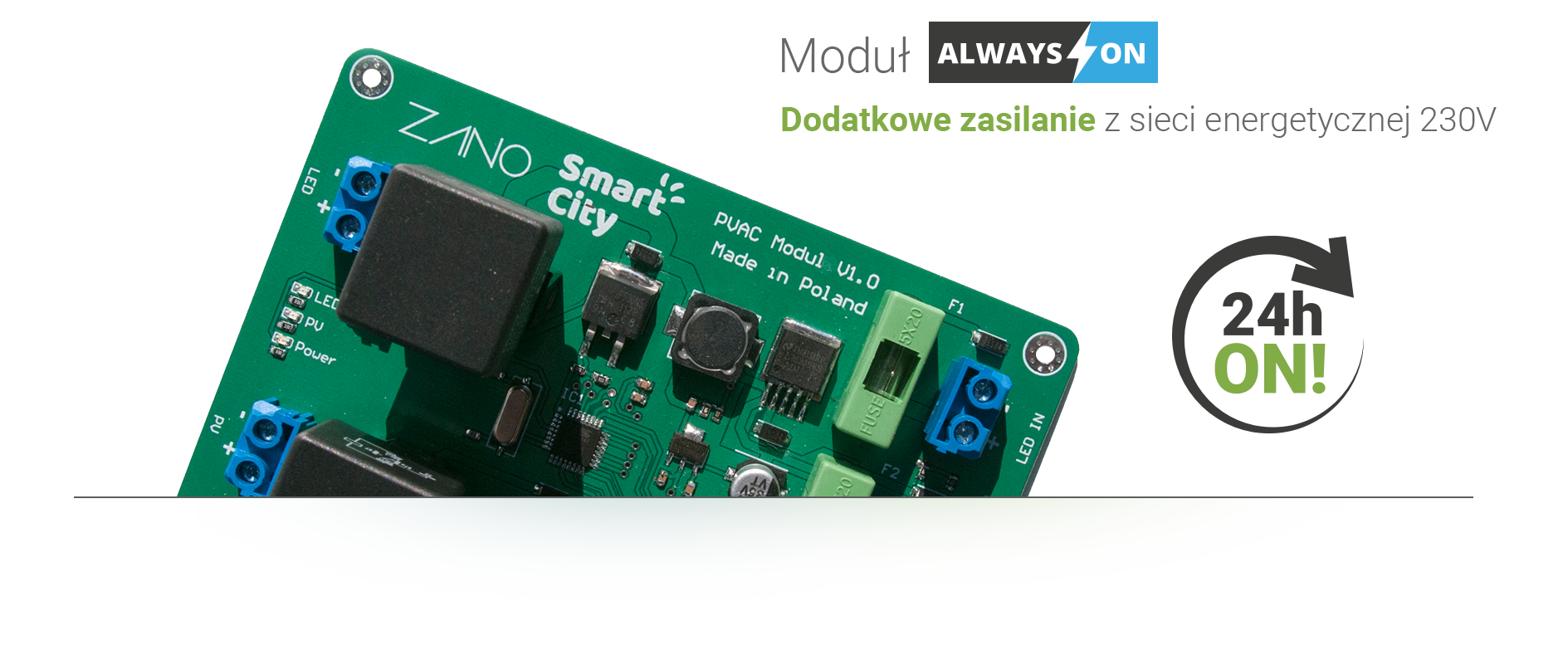 Uvijek UKLJUČENO! Rezervno napajanje za solarnu klupu iz električne mreže od 230 V. Uključeno 24/7!
