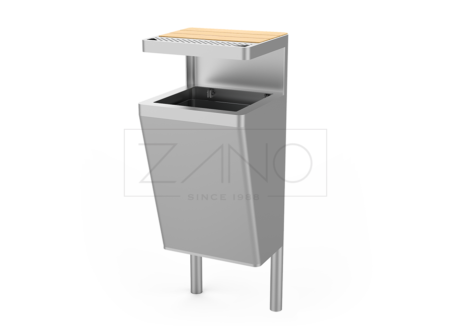 Čelična kanta za smeće s pepeljarom