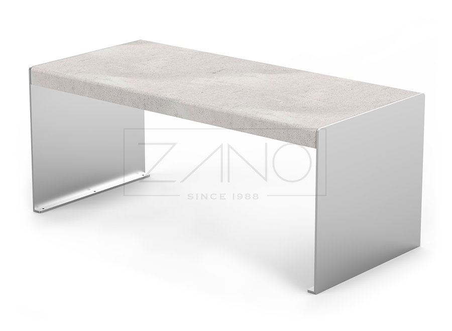 Stol od nehrđajućeg čelika s betonskom pločom