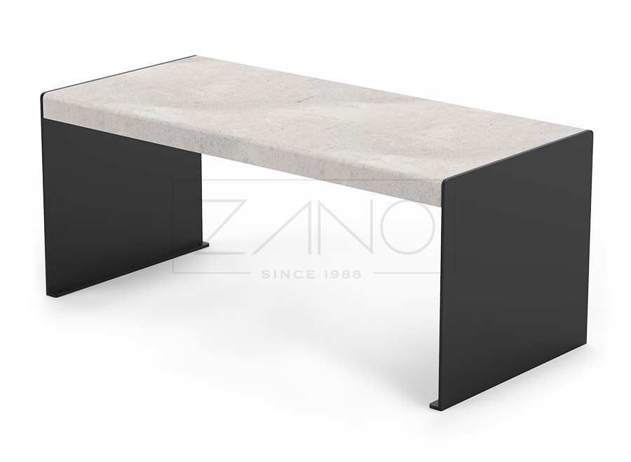 Metalni stol s betonskom pločom