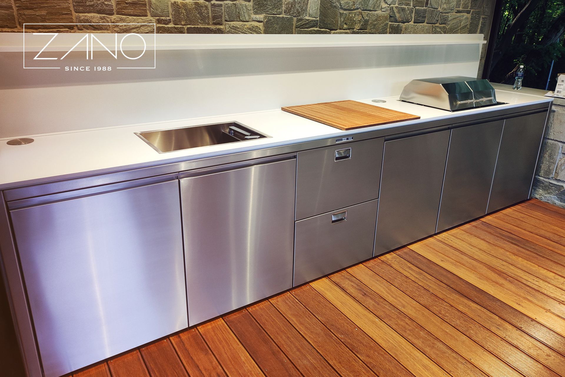 Vanjska kuhinja, vrtna kuhinja od nehrđajućeg čelika