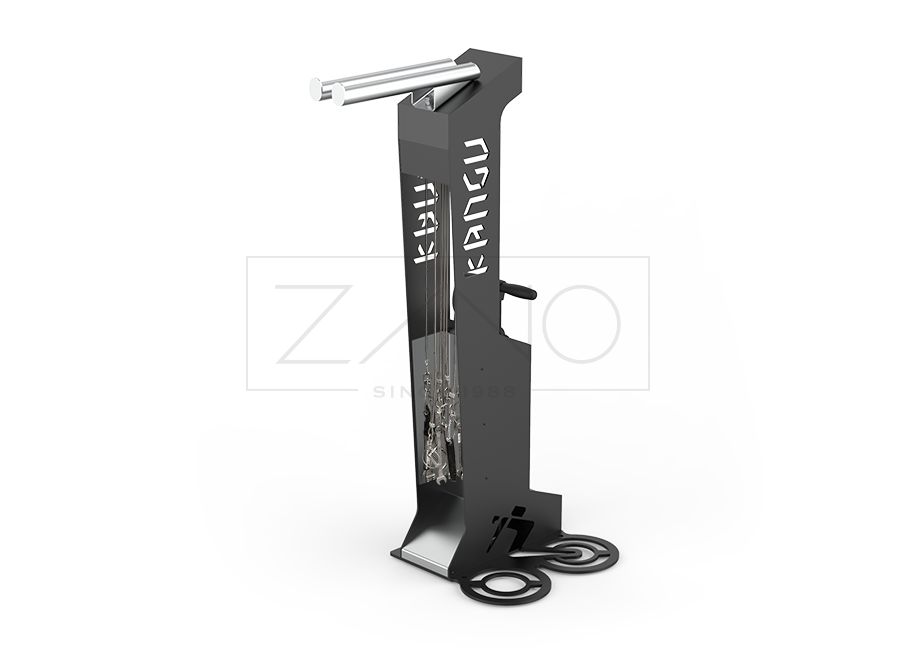 Stanica za popravak bicikala s podnom pumpom | Ugljični čelik