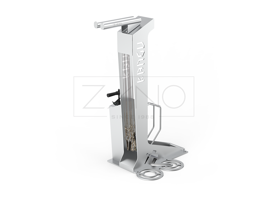 Kangu stanica s pumpom i postoljem za bicikle | Nehrđajući čelik