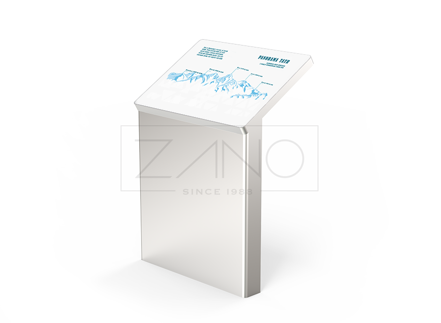 Metalna informativna ploča od nehrđajućeg čelika proizvođača urbanog namje&scaron;taja ZANO